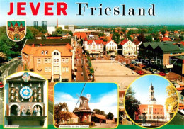 73671203 Jever Stadtpanorama Glockenspiel Windmuehle Schloss Jever - Jever