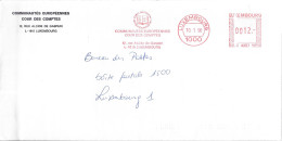 H341- LETTRE DE LUXEMBOURG DU 10/01/90 - COMMUNAUTES EUROPEENNES COUR DES COMPTES - Frankeermachines (EMA)