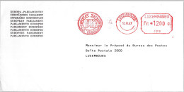 H339- LETTRE DE LUXEMBOURG DU 10/06/87 - PARLEMENT EUROPEEN - L 2929 - Franking Machines (EMA)