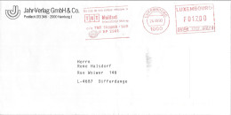 H335 - LETTRE DE LUXEMBOURG DU 24/07/90 - JAHR VERLAG - Maschinenstempel (EMA)