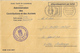 H327 - LETTRE DE ESCH SUR ALZETTE DU 18/08/88 - FLAMME - ADMINISTRATION DES CONTRIBUTIONS ET DES ACCISES - Franking Machines (EMA)