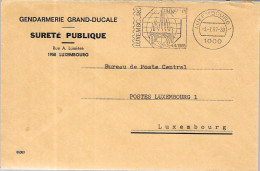 H326 - LETTRE DE LUXEMBOURG DU 03/07/87 - FLAMME - GENDARMERIE GRAND DUCALE - SURETE PUBLIQUE - Maschinenstempel (EMA)