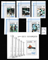 ZAIRE  1984  **  MNH  YVERT   1169\73 + BLOWUE  34    PERFECTOS   - Unused Stamps