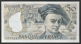 50 Francs Quentin De La Tour - NEUF, Pas De TROU Et Pas De Plis -  W.55 -  N°377512  Année 1989 - TTB Splendide - 50 F 1976-1992 ''quentin De La Tour''