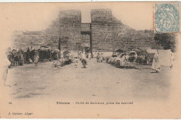 ZA 18- TEBESSA ( ALGERIE ) - PORTE DE SALOMON , PRISE DU MARCHE - ANIMATION - 2 SCANS - Tebessa