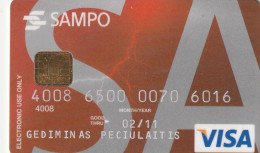 N. 4 LITUANIA BANK  CARDS - POSSIBLE SALE OF SINGLE CARDS - Cartes De Crédit (expiration Min. 10 Ans)