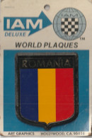 Z++ Nw- ( ROMANIA ) - WORLD PLAQUES - IAM DELUXE - PLAQUE AUTOMOBILE ADHESIVE SUR SUPPORT CARTONNE - Transport