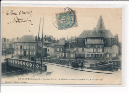 LE CHESNE : Quartier Du Fort, Maison Où Coucha Napoléon III, Le 28 Août 1870 - Très Bon état - Le Chesne