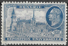 FRANCE ERINOPHILIE FAIR EXPOSITION UNIVERSELLE 1900 PARIS HONGRIE HUNGARY Vignette CINDERELLA MNH** - 1900 – Parigi (Francia)