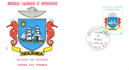 NOUVELLE CALEDONIE FDC 1984 BLASON DE NOUMEA - FDC