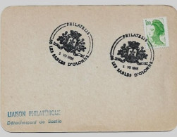 N°2375  Cachet Temporaire Philatélie 85 Les Sables D'Olonne 5 VII 1986 - Liaison Philatélique Bastia - Gandon 1,80 Vert - Temporary Postmarks