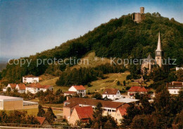 73670677 Hohenecken Ortsansicht Mit Kirche Und Burg Hohenecken - Kaiserslautern