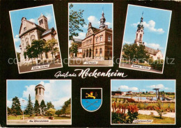 73670663 Hockenheim Kath Kirche Rathaus Ev Kirche Am Wasserturm Schwimmbad Hocke - Hockenheim