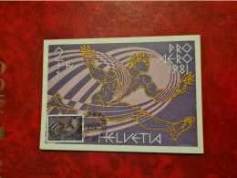 Carte Maximum 1981 BERN PRO AERO - Lettres & Documents