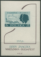Polen 1956 Tag Der Briefmarke Chopin Liszt Block 19 Postfrisch (C93228) - Blocks & Sheetlets & Panes