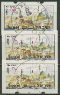 Israel ATM 1994 Akko, Nr. 023, 3 Werte Mit Phosphor ATM 14.3 Y S2 Gestempelt - Automatenmarken (Frama)