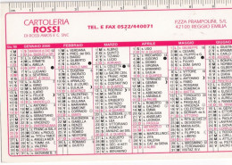 Calendarietto - Cartoleria Rossi - Reggio Emilia - Anno 2000 - Petit Format : 1991-00