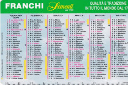 Calendarietto - Franchi - Sementi - Anno 2000 - Small : 1991-00