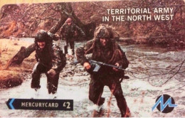 MERCURY CARD Territorial Army In The North West - Mercury Communications & Paytelco