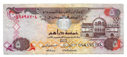(Billets). Emirats Arabes Unis. 5 Dirhams 1420 - Ver. Arab. Emirate
