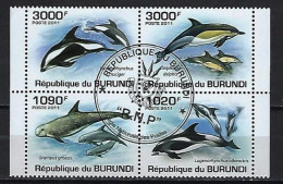 Dauphins Burundi 2011 (420) Yvert N° 1205 à 1208 Oblitérés Used - Dauphins