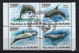 Burundi 2011 Dauphins (421) Yvert Timbres Du Bloc N° 152 Oblitérés Used - Used Stamps