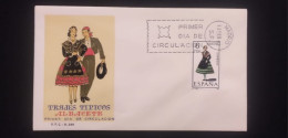 C) 1967, SPAIN, FDC, TYPICAL COSTUMES OF ALBACETE, XF - Albacete