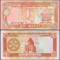 TURKMENISTAN 1 MANAT - ND (1993) - Paper Unc - P.1a Banknote - Turkmenistan