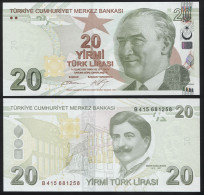 TURKEY 20 TÜRK LIRASI - 2009 (2012) - Paper Unc - P.224b Banknote - Turquie