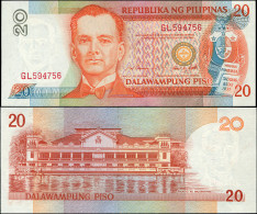 PHILIPPINES 20 PISO - ND (1997) - Paper Unc - P.182a Banknote - Philippines