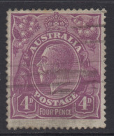 AUSTRALIA 1921 4d VIOLET  KGV STAMP PERF.14 1st WMK SG.64 VFU - Gebruikt