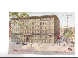 CPA ILLUSTREE HOTEL SAVOIA , ROME - Cafés, Hôtels & Restaurants