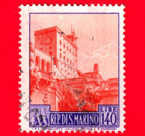 SAN MARINO - Usato - 1966 - Vedute Di San Marino - Palazzo Del Governo - 140 - Taglio... - Usati