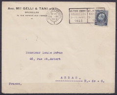 Env. "Philatélie Gelli & Tani" Affr. N°211 Flam. "BRUXELLES-BRUSSEL /6.XII 1922/ 4e FOIRE COMMle BRUXELLES 1923" Pour Co - 1921-1925 Small Montenez