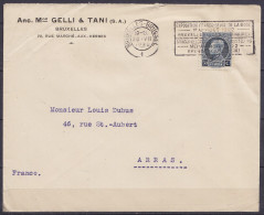 Env. "Philatélie Gelli & Tani" Affr. N°211 Flam. "BRUXELLES-BRUSSEL /20.VII 1922/ EXPOSITION FRANCO-BELGE DE LA MODE ... - 1921-1925 Petit Montenez