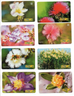 Série Complète 8 Télécartes Brésil Télécarte Fleur Fleurs  Phonecard  (K 285) - Brazil