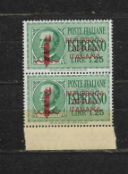LIRE 1,25 ESPRESSO - FASCETTO ROSSO + REPUBBLICA SOCIALE ITALIANA. - Neufs