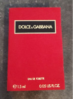 Echantillon Tigette - Perfume Sample - Dolce & Gabbana Velours Ras - Parfums - Stalen