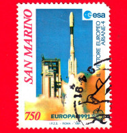 SAN MARINO - Usato - 1991 - Europa Aerospaziale - Vettore Ariane-4  - 750 - Used Stamps