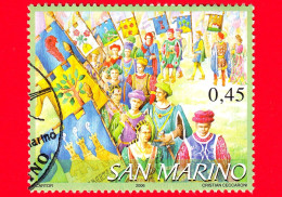 SAN MARINO - Usato - 2006 - 50º Anniversario Del Corpo Dei Balestrieri - Portinsegna E Bandiere Dei Nove Castelli - 45 - Gebraucht