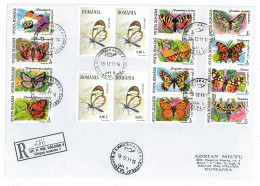 NCP 23 - 284b-a BUTTERFLY, Romania - Registered, Cover - 2011 - Cartas & Documentos