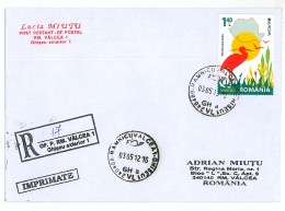 NCP 23 - 17-a  EUROPE Cept, Romania, Bird Of Danube Delta - Registered Cover - 2012 - Covers & Documents
