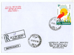 NCP 23 - 17-a  EUROPE Cept, Romania, Bird Of Danube Delta - Registered Cover - 2012 - Cartas & Documentos