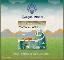 Azerbaijan 2023 . Shusha - Cultural Capital Of Turkic World (Flags). S/S - Azerbeidzjan