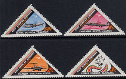 D0337 KENYA UGANDA & TANZANIA 1976, SG 387-390 30th Anniv East African Airways, Planes,  MNH - Kenya, Uganda & Tanzania