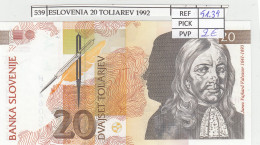 BILLETE ESLOVENIA 20 TOLJAREV 1992 P-12a - Autres - Europe