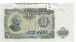 BILLETE BULGARIA 100 LEVA 1951 P-86a - Sonstige – Europa