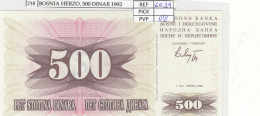 BILLETE BOSNIA HERZOGOVINA 500 DINARA 1992 P-14a - Andere - Europa