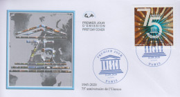 Enveloppe  FDC  1er  Jour   FRANCE    75éme   Anniversaire    UNESCO    2020 - 2020-…