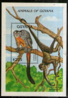 Guyana 1992 Night Monkey Wildlife Animals Sc 2618 M/s MNH # 13250 - Singes